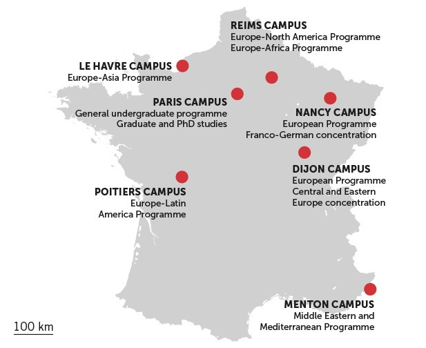 Sciences Po campuses in France