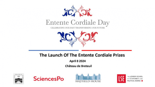 Entente Cordiale Day inauguration and Entente Cordiale Prizes launch event  schedule