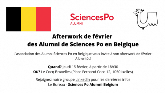 Afterwork de février de Sciences Po Alumni Belgium / February Afterwork of  Sciences Po Alumni in Belgium