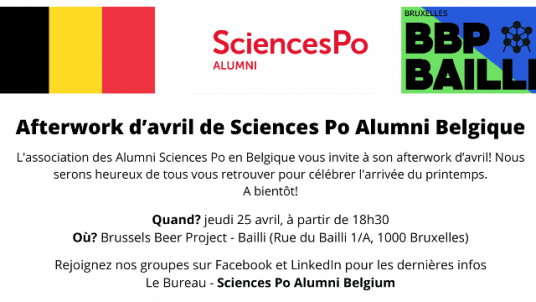 Afterwork d’avril de Sciences Po Alumni Belgique / April afterwork of Sciences Po Alumni Belgium
